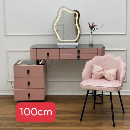 Bàn trang điểm ghế nơ - Hồng
