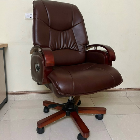 Ghế giám đốc bọc da - nâu