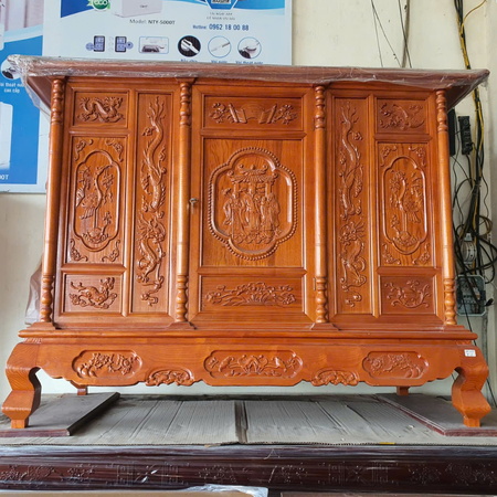 Tủ thờ gỗ sồi 1m55