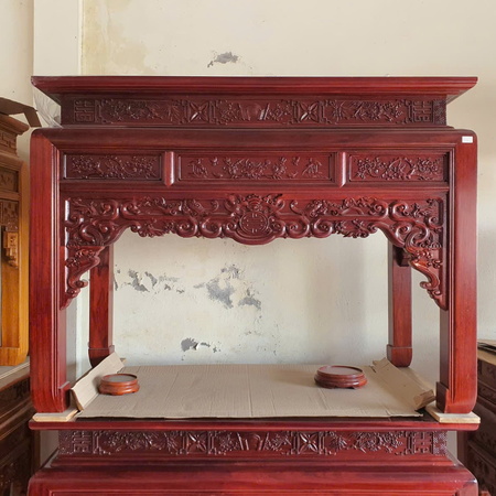 Bàn thờ hương đỏ 1m76