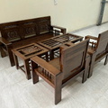 Bộ bàn ghế sồi nhỏ màu óc chó