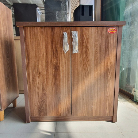 Tủ giày gỗ CN 2 cánh mở màu óc chó