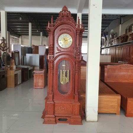 Đồng hồ tứ trụ gỗ hương đá