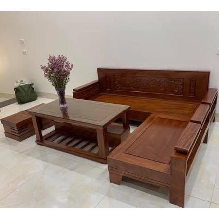 Sofa góc gỗ sồi 3 lớp