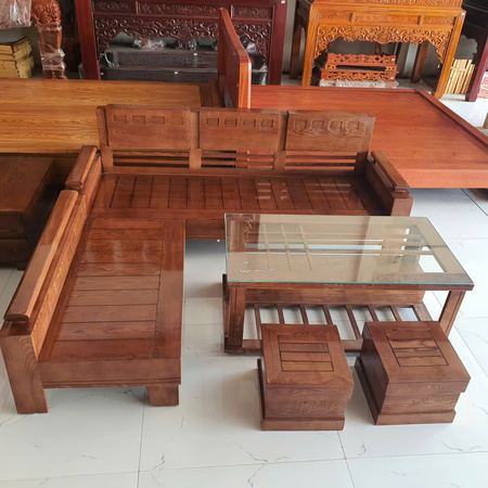 Bộ góc nhỏ mặt nan màu óc chó