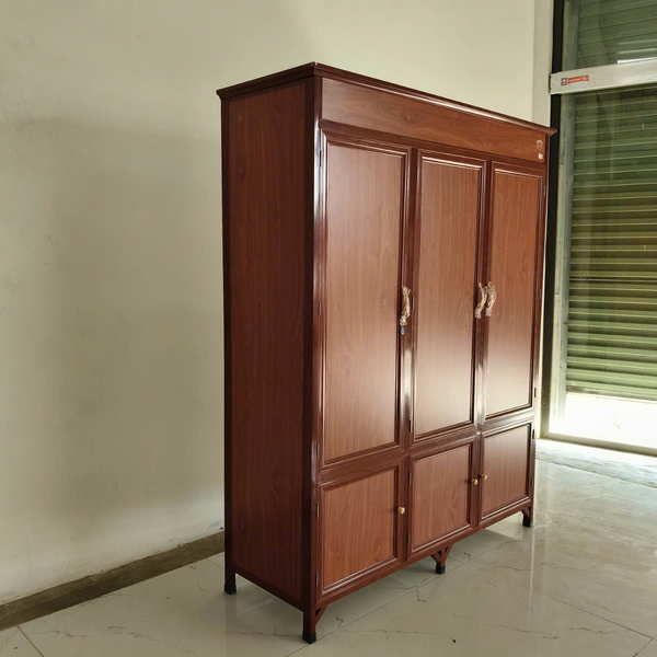 Tủ nhôm 3 buồng vân gỗ