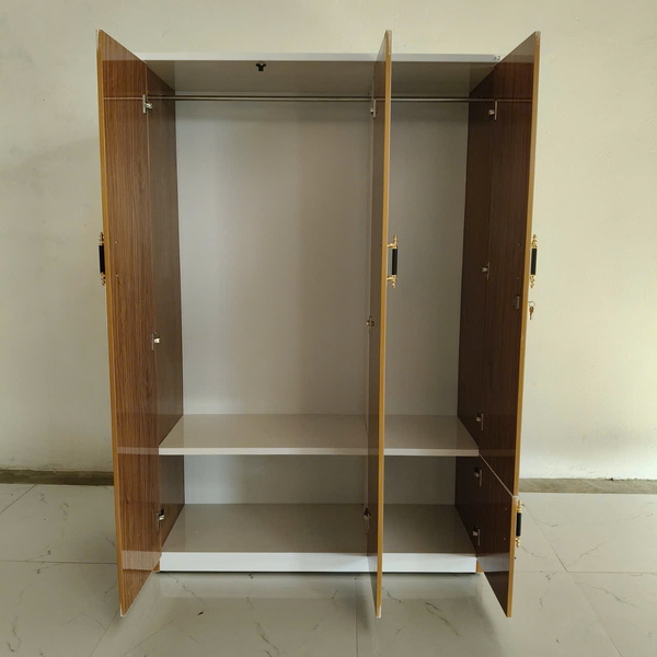 Tủ nhựa 3 buồng - vân gỗ trang trí