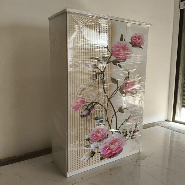 Tủ nhựa in hoa 3D 3 buồng