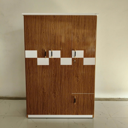 Tủ nhựa 3 buồng - vân gỗ trang trí