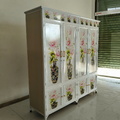 Tủ nhôm 4 buồng- Hoa 3D