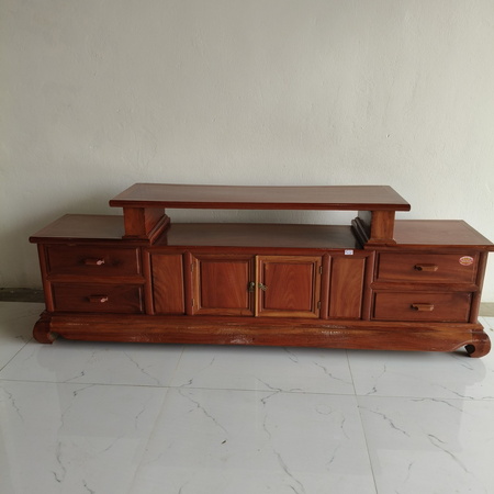 Kệ TV sofa thớt gỗ gõ 2m4