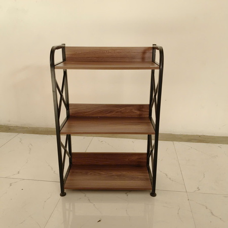 Kệ đa năng chân sắt mặt gỗ 3 tầng