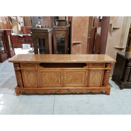 Kệ TV cột sồi