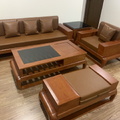 Bộ Sofa đùi bàn kẹp gỗ Sồi lau hương