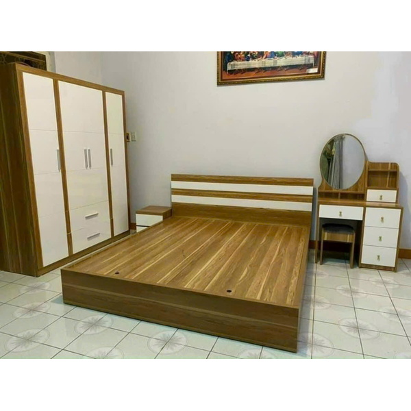 Giường CN vàng cải đầu, không ngăn kéo