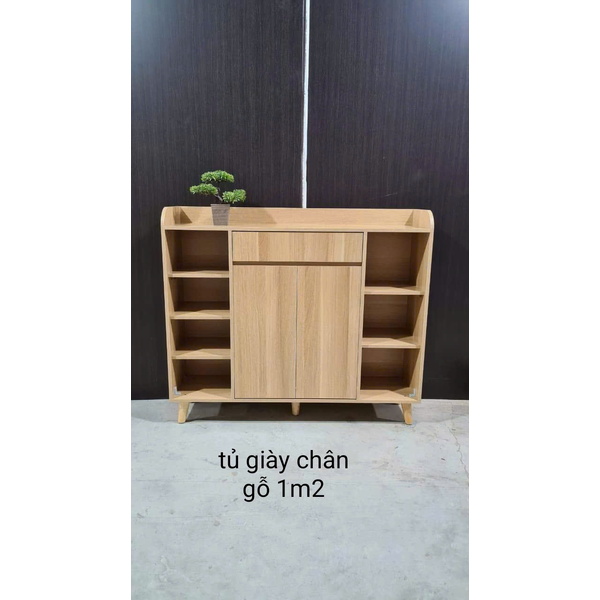 Tủ giày chân gỗ 1m2