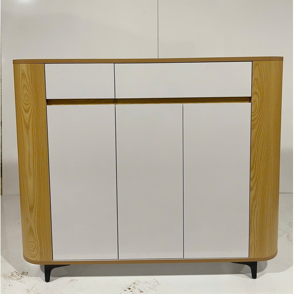 Tủ giày dép CN bo cong mặt trắng 1m2