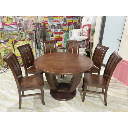 Bộ sồi bàn tròn chân cong