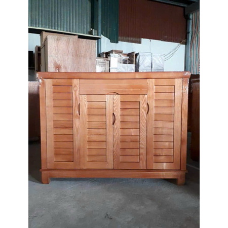 Tủ giày dép gỗ sồi nan