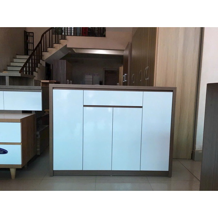 Tủ giày óc chó cánh trắng 1m2