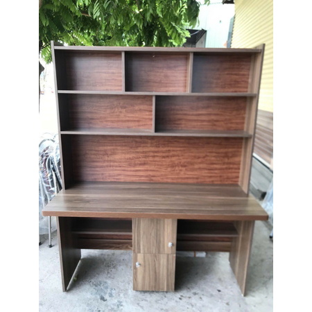 Bàn học đôi 1m6 giá sách cao