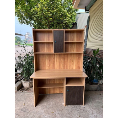 Bàn học giá sách cao cánh mở