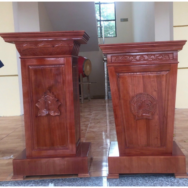 Bục phát biểu + bục tượng bác gỗ CN