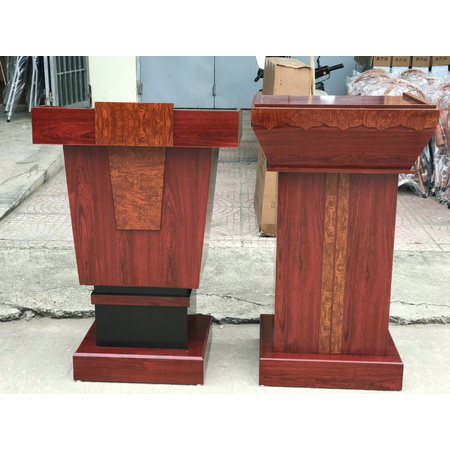 Bục phát biểu + bục tượng bác gỗ CN