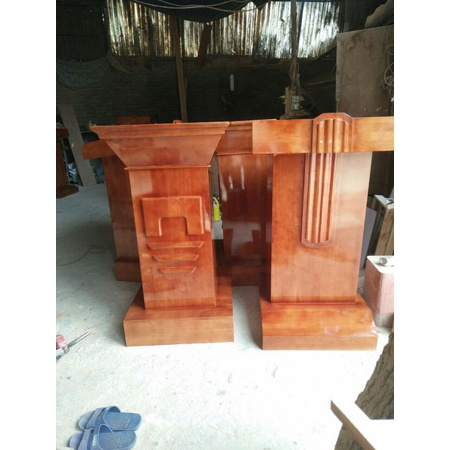 Bục phát biểu+ bục tượng Bác gỗ sồi