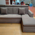 Bộ sofa nỉ chữ X nâu nhạt