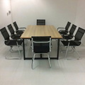 Bàn phòng họp chân sắt m8, mặt gỗ MDF